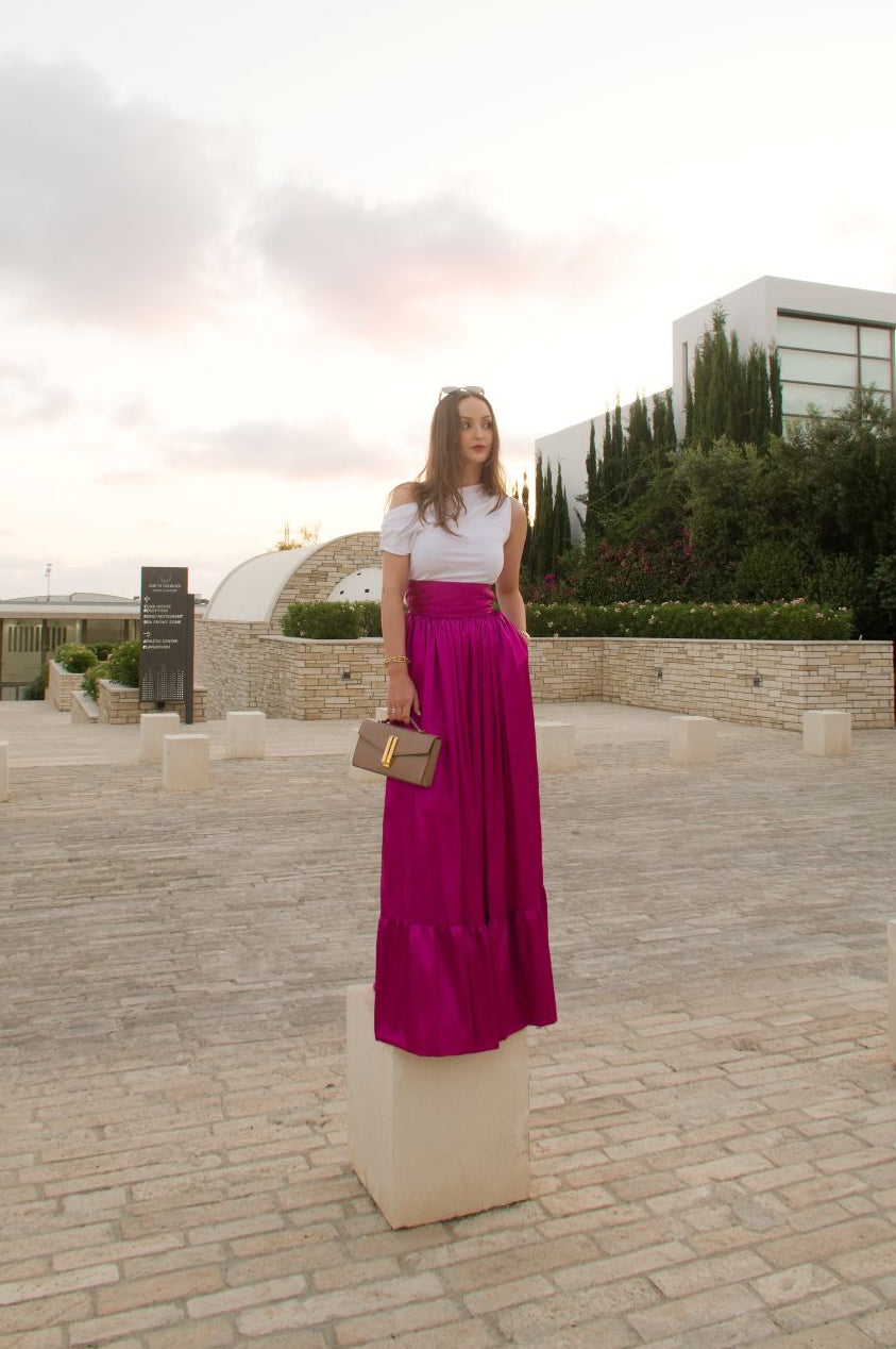 MAXI GATHERED SKIRT