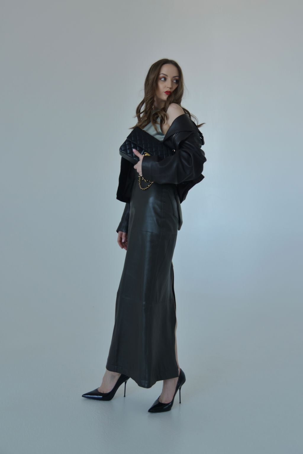 PENCIL PANELLED SKIRT